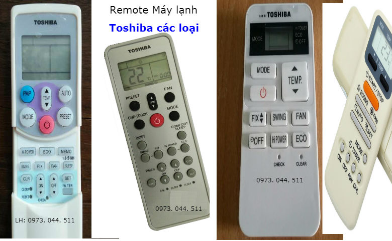 Remote máy lạnh Toshiba các loại