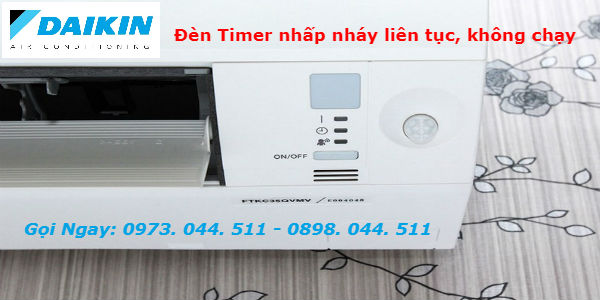 Đèn timer máy lạnh Daikin nhấp nháy liên tục mà không lạnh