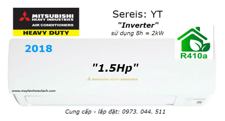 Máy lạnh treo tường Mitsubishi Heavy Inverter 1.5Hp