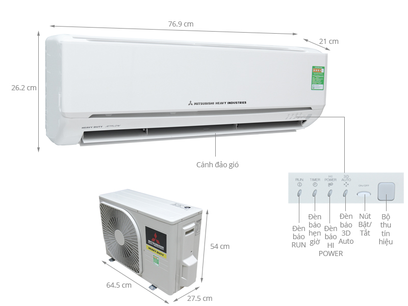 Tổng Quan máy lạnh Mitsu Heavy Inverter SRK10