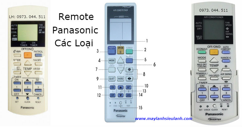 Remote máy lạnh Panasonic các loại